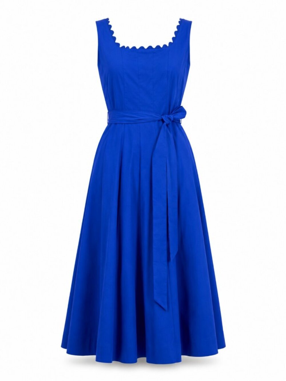 Anne Klein Blue MIDI Dress Fit and Flare Sleeveless Size 8 NWT - Picture 5 of 6